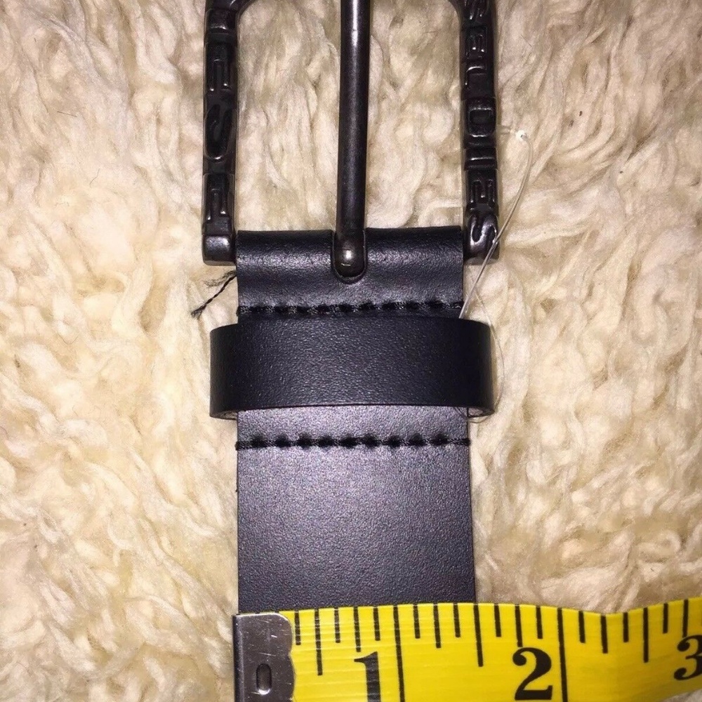 Diesel black leather logo buckle belt !!NEW!! - Picture 3 of 7